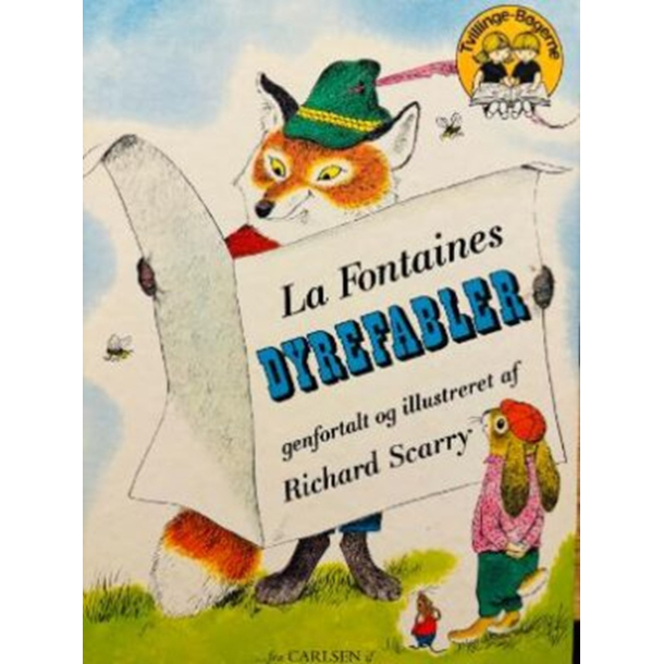 BRUGT RIMELIG STAND Kasseret Biblioteksbog - La Fontaines dyrefabler - 3. oplag 1975  - Tvillinge-B�gerne