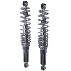 Hagon CROM CHROME  Twin Dmper340MMPOLISHED STEEL A.j.s.BmwBsaTriumph