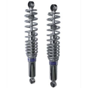 Hagon CROM CHROME  Twin Dmper340MMPOLISHED STEEL A.j.s.BmwBsaTriumph