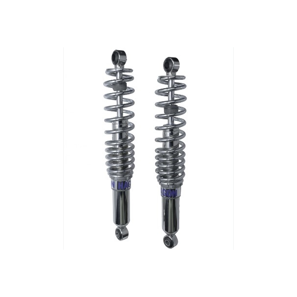 Hagon CROM CHROME  Twin Dmper340MMPOLISHED STEEL A.j.s.BmwBsaTriumph