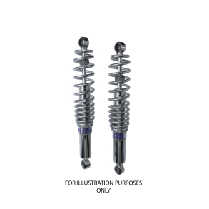 Hagon Twin Dmper 34008C - FULL POLISHED STEEL 340MM KAWASAKI ZL600 ZL1000 ELIMINATOR Z1100