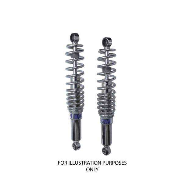 Hagon Twin Dmper 34008C - FULL POLISHED STEEL 340MM KAWASAKI ZL600 ZL1000 ELIMINATOR Z1100