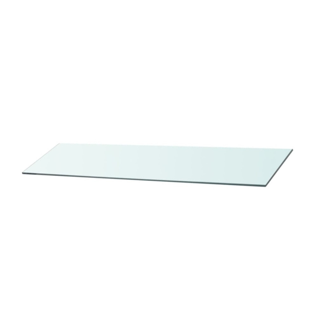 L�s hylde i materet glas 90x20 cm 6mm H�rdet sikkerhedsglas glasboden slide milch 90x20 SL-900MG ESG-Glas Einscheiben-Sicherheitsglas