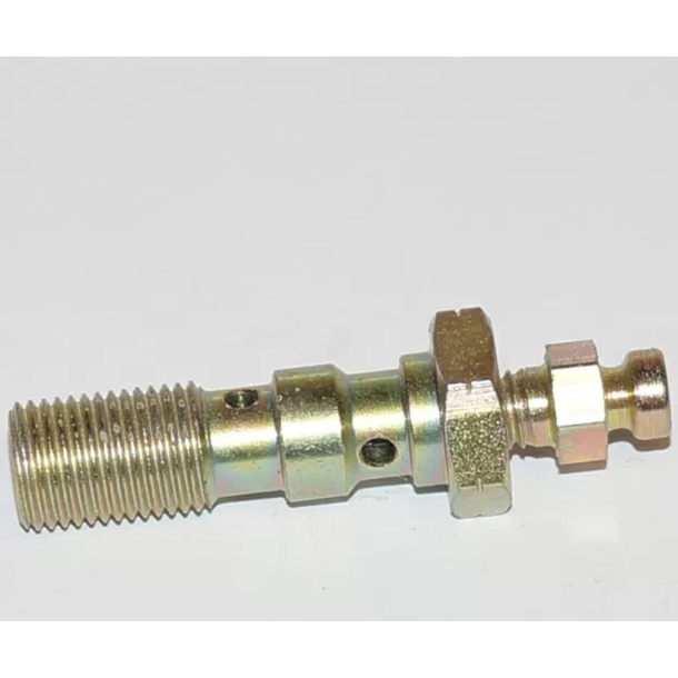 Banjobolt M10x1,00 dobbelt m/udluftning M10x1.00 DOUBLE BLEED BANJO BOLT ZINK