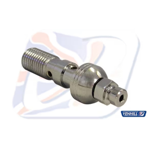 VENHIL 410125DC Banjobolt CHROM M10x1,25 Dobbelt m/udluftning M10x1.25 DOUBLE BLEED BANJO BOLT, CHRO
