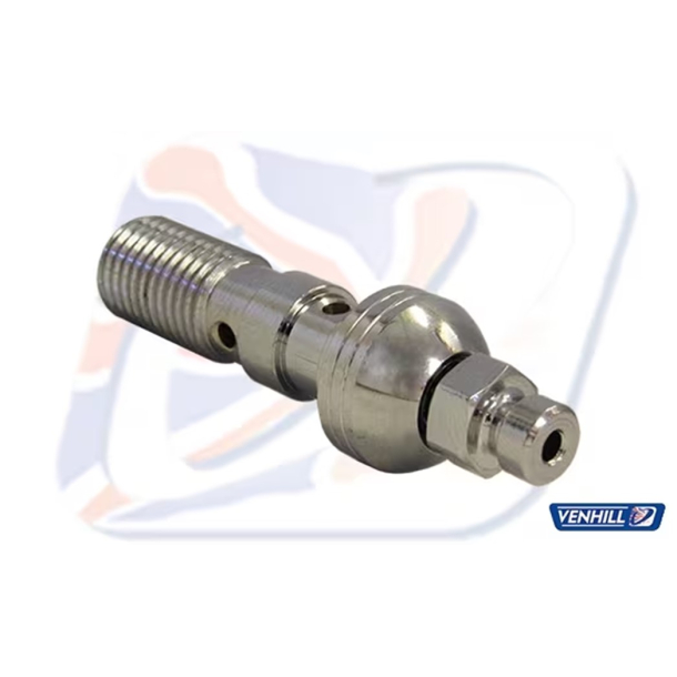 VENHIL 410125DC Banjobolt CHROM M10x1,25 Dobbelt m/udluftning M10x1.25 DOUBLE BLEED BANJO BOLT, CHRO