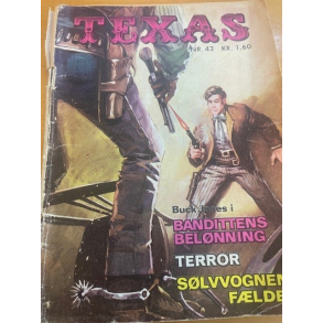 BRUGT SLIDT D�RLIG STAND- Texas 1969 Nr. 42 Buck Jones