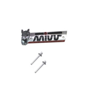 MIVV M�RKE 50.73.308.1 TIL POPNITTE 79 X 34 MM KONKAV (IND) MIVV Label - Cod.50.73.308.1 (+ 2 Rivets - 79x22 Concave)