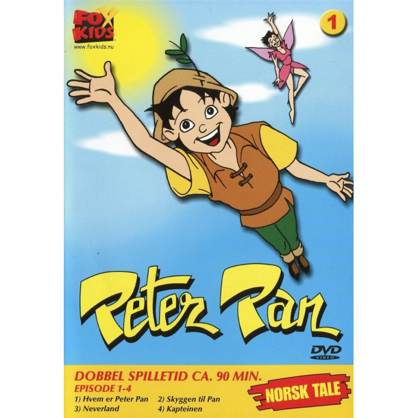 BRUGT som ny - Peter Pan (Fox Kids) Peter Pan 1: Episode 1-4 - DVD