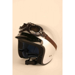 BOX J2 CLASSIC - HVID retro hjelm str XS 54(uden briller)