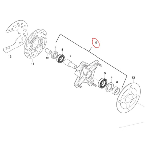 HYOSUNG 54110HP8900HPA FOR NAV KOMPLET HUB ASSY,FRONT TE450 LH/RH