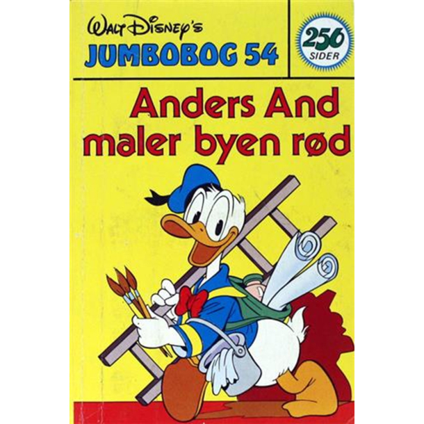 BRUGT SLIDT D�RLIG STAND Jumbobog Nr. 54 Anders And Maler Byen R�d 1. udgave, 1. oplag