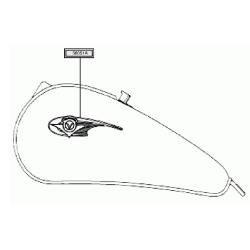 Kawasaki 560511865 56051-1865 MARK, FUEL TANK, LH EN500C VN800A5 1999