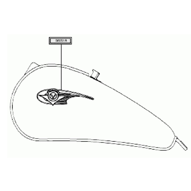 Kawasaki 560511865 56051-1865 MARK, FUEL TANK, LH EN500C VN800A5 1999