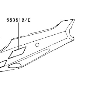 KAWASAKI 560611910 56061-1910 PATTERN,SIDE COVER,RR ZX6-R F3 1997