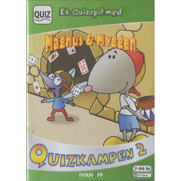 BRUGT SOM NYT - Magnus &amp; Myggen: Quizkampen 2 Spil-pc PC 