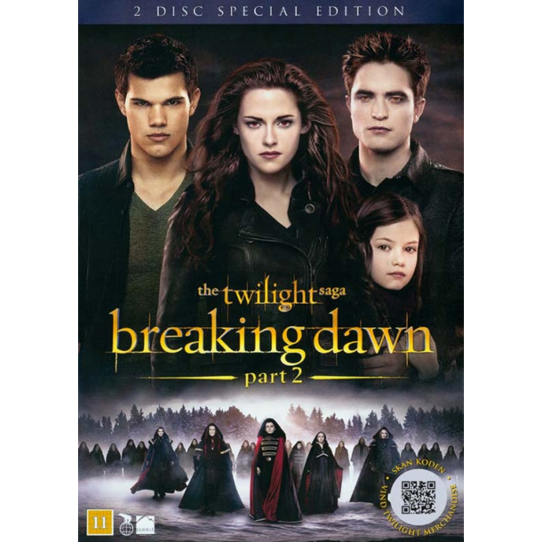 BRUGT som ny - The: Breaking Dawn - Part 2 DVD 2 disc 