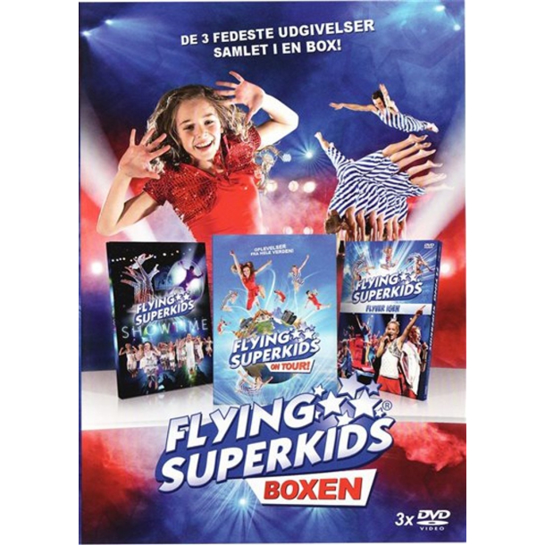 BRUGT som ny - Flying Superkids Boksen - Flyver igen - 3 X DISC DVD 