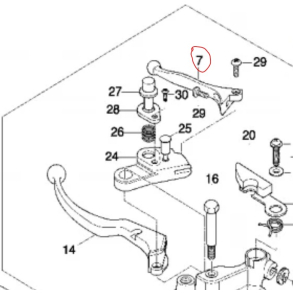 Hyosung 57351HP8900 HNDTAG, sekundr bremse - parkeringsbremse YL3379 TE450