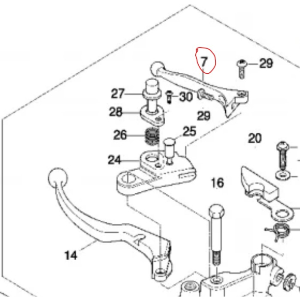 Hyosung 57351HP8900 HNDTAG, sekundr bremse - parkeringsbremse YL3379 TE450