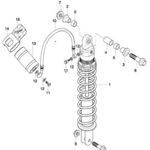 Hyosung 62100H78900D02 KOMPLET STDDMPER REAR SHOCKABSORBER HYOSUNG TE450
