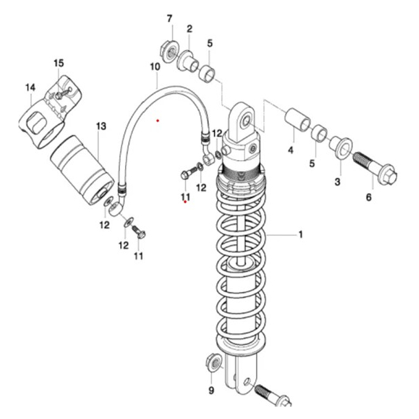 Hyosung 62100H78900D02 KOMPLET STDDMPER REAR SHOCKABSORBER HYOSUNG TE450