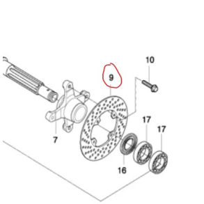 Hyosung 69211HP8900 BREMSESKIVE BAG DISK, REAR BRAKE YL3479 TE450