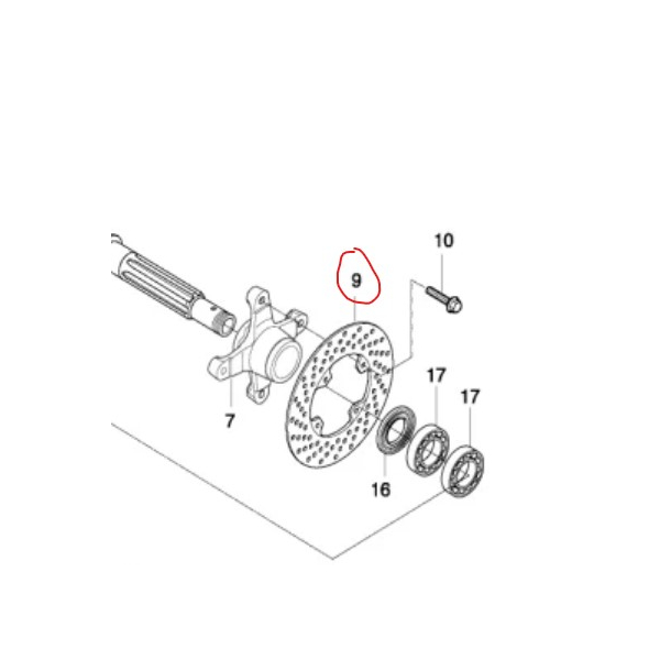 Hyosung 69211HP8900 BREMSESKIVE BAG DISK, REAR BRAKE YL3479 TE450