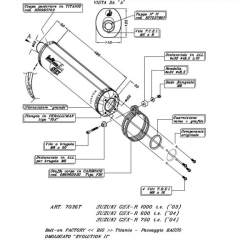 LeoVince Factory Titanium evo-II slip-on Potte EC-appr. SUZ. GSX-R 1000 03 EVO (GSXR 1000/750/600)