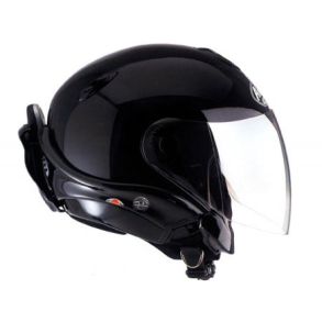 AIROH Fly Phone Sort pilothjelm - mobil telefoni str M