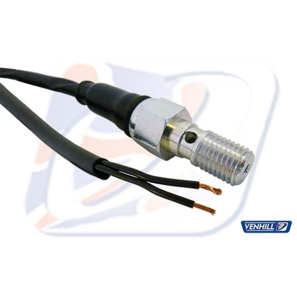 VENHIL 710125-L Banjo bolt M10x1,25 CHROM LIGHT SWITCH M10x1.25 BANJO BOLT WITH LIGHT SWITCH