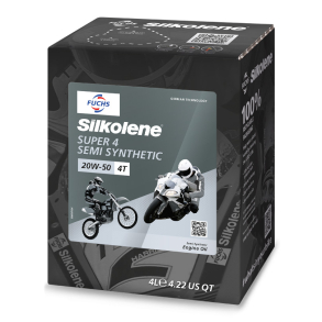 SILKOLENE SUPER 4 20W/50. 4L  SUPER SEMI SYNTHETIC API SL JASO MA2 APPROVED