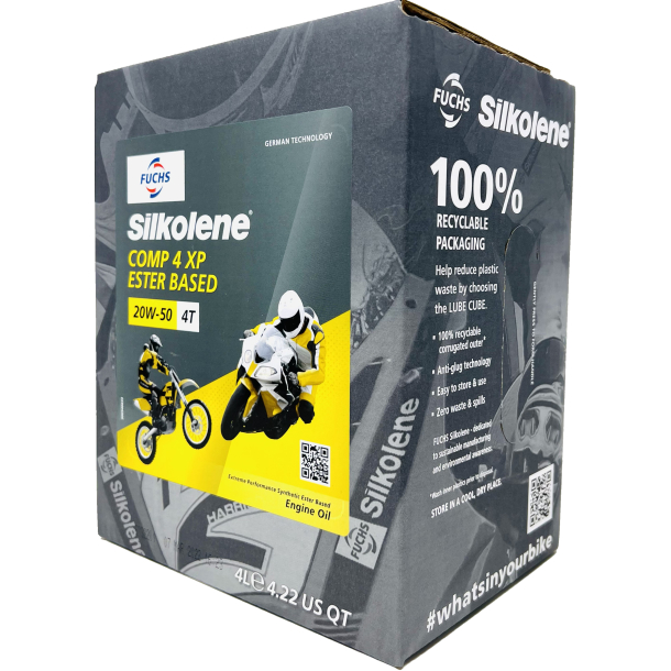 SILKOLENE COMP 4 20W/50. 4L XP SYNTHETIC ESTER BASED - API SL JASO MA2