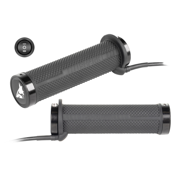 SHARK LOCK-ON HEATED GRIPS Heated grips with Lock-On system for ATVs, adjustable heating level