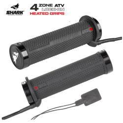 SHARK 4ZONE LOCK-ON HEATED GRIPS + THUMB WARMER for all models of ATVs and snowmo