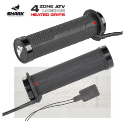SHARK 4ZONE LOCK-ON HEATED GRIPS + THUMB AND SEAT WARMER for all models of ATVs and snowmo