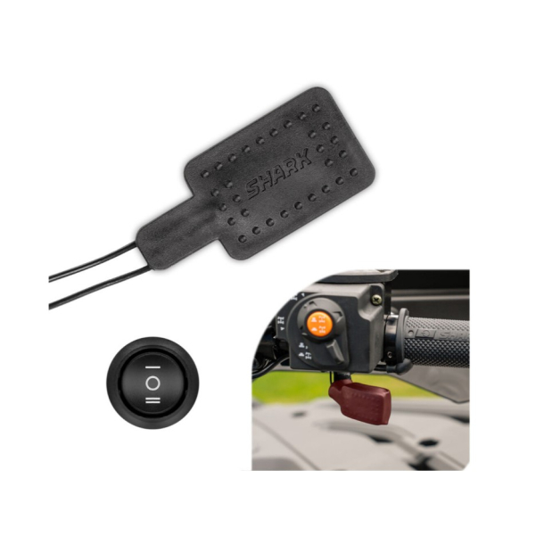 SHARK 4ZONE LOCK-ON HEATED GRIPS + THUMB WARMER for all models of ATVs and snowmo