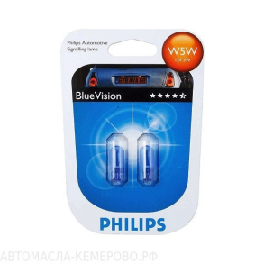 Pre Philips BlueVision Ultra W5W 12V 5W 12961BVB2 (2 pak bl)