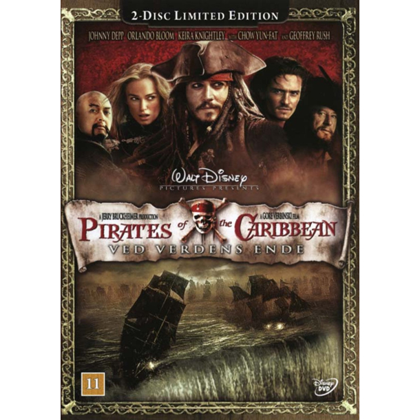 BRUGT som ny - Pirates of the Caribbean 3 Ved verdens ende 2-disc  - DVD  