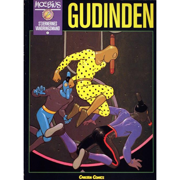 BRUGT RIMELIG STAND Kasseret Biblioteksbog - Stjernernes vandringsmand Nr. 3 Gudinden 1. udgave, 1. oplag 1991 Forfatter Tegner:	Moebius
