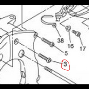 Skrue til bagramme/stel Yamaha 90149-10007 SCREW