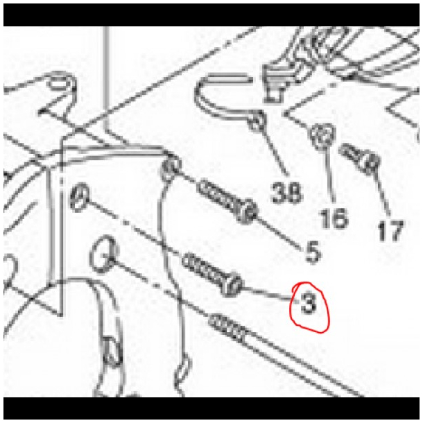Skrue til bagramme/stel Yamaha 90149-10007 SCREW