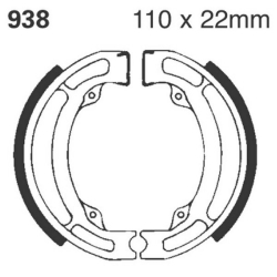 EBC 938 bremsebakker brake shoes FRONT HYOSUNG TE50 TE90 TE100