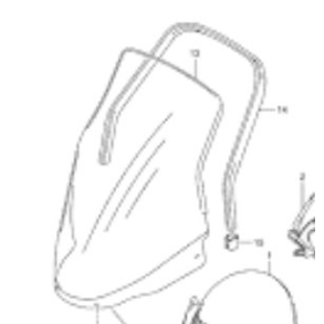 SUZUKI 9463114FA0 94631-14FA0  9463114F10, 9463114F21, 9463114F30 MOLDING,WINDSCREEN AN400