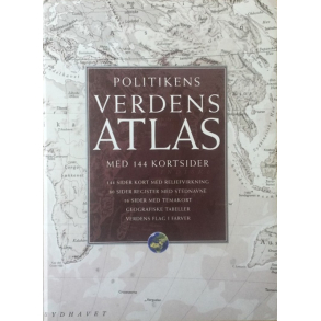 BRUGT RIMELIG STAND SOM NY Politikens Verdensatlas med 144 kortsider Jesper Groftved Forlag: Atlas - Udgivet �r: 2005 3. udgave 3. Oplag Hardcover 