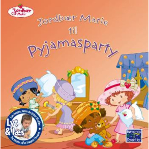 BRUGT som ny -  Jordb�r Marie til pyjamasparty - Lyt Og L�s CD og BOG
