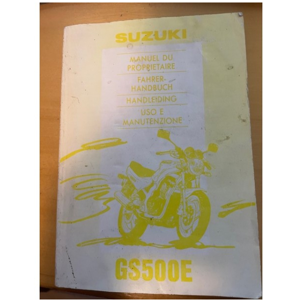 BRUGT SUZUKI 99011-01d55-022 MANUAL,OWNER'S TYSK FAHRERHANDBUCH TYSK/FRANSK/HOLLANSK/ITALIENSK GS500E 89-96