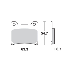 AP Racing APR155SF BREMSEKLODSER AP Racing SF Supersport Sinter Front Disc Pads - #155SF YAMAHA