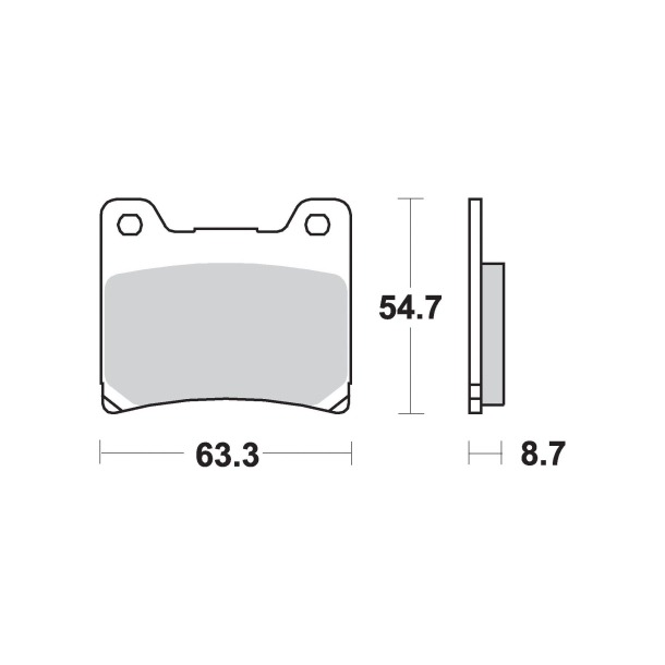 AP Racing APR155SR BREMSEKLODSER AP Racing SR Supersport Sinter Rear Disc Pads - #155SR YAMAHA