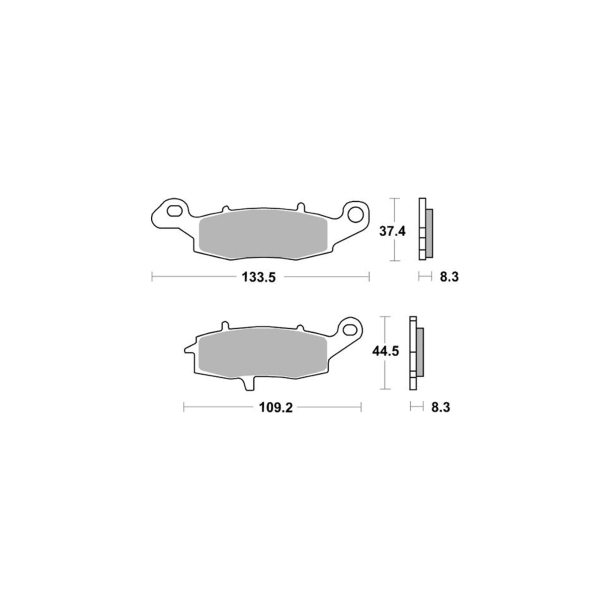 AP-Racing BREMSEKLODSER Disc Pad Organic #304 RIGHT H�JRE RH CF MOTO KAWASAKI SUZUKI WK BIKES
